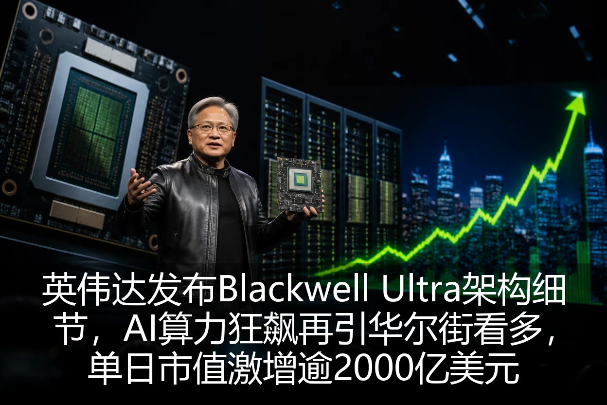英伟达发布Blackwell Ultra架构细节，AI算力狂飙再引华尔街看多，单日市值激增逾2000亿美元