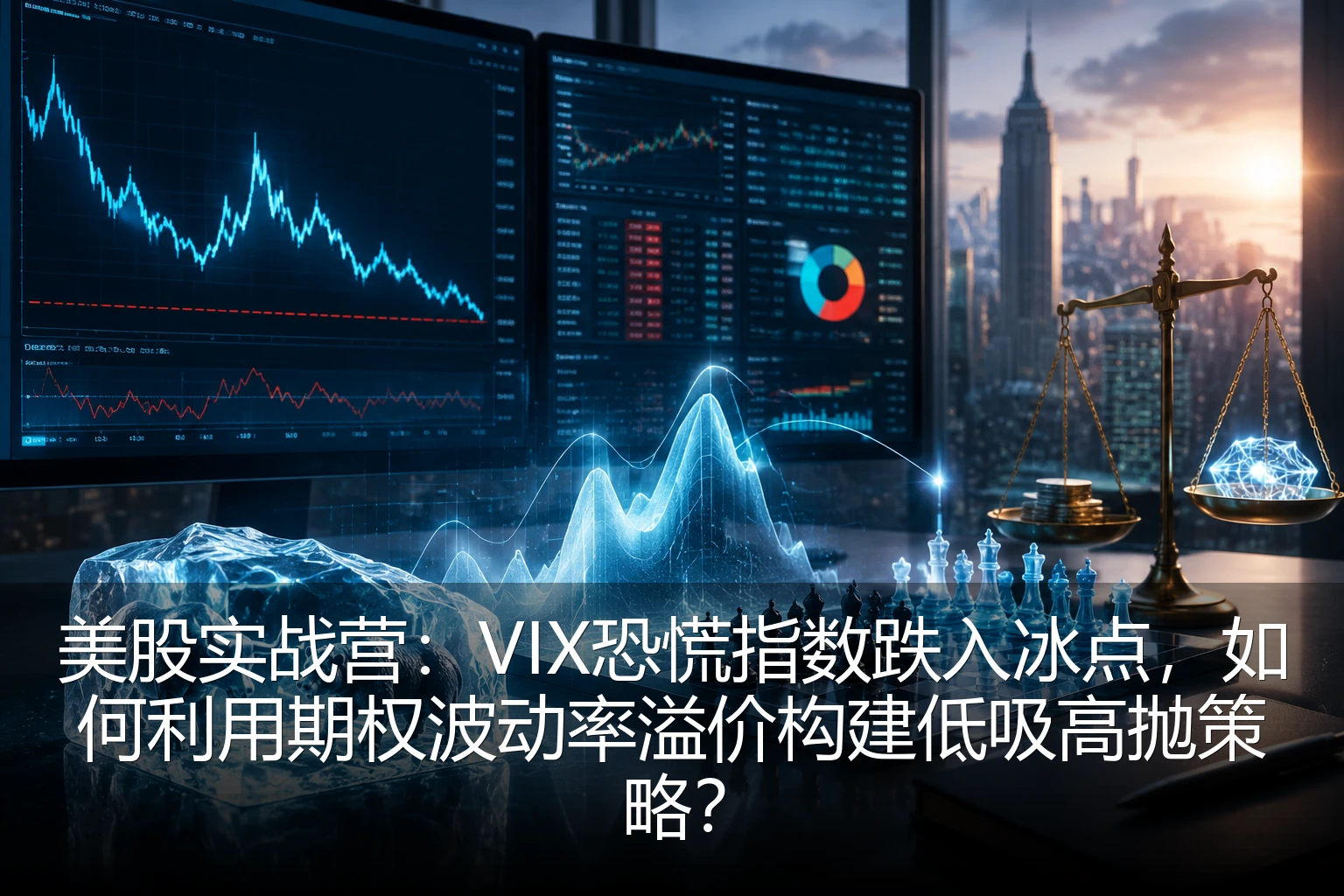 美股实战营：VIX恐慌指数跌入冰点，如何利用期权波动率溢价构建低吸高抛策略？